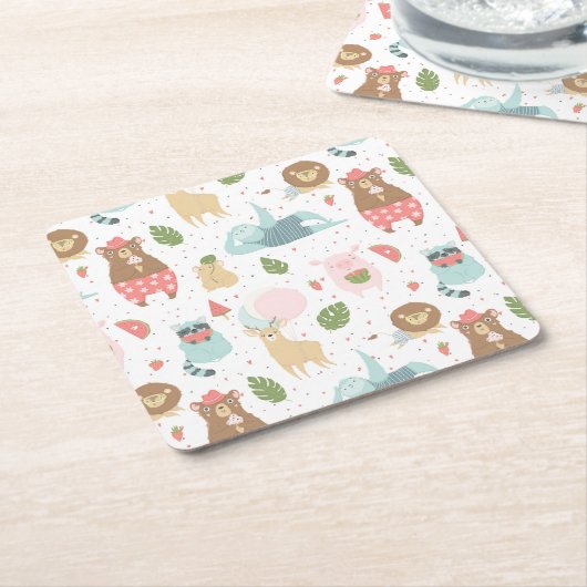 Trägheit u. Freund-Muster Rechteckiger Pappuntersetzer (angewinkelt)