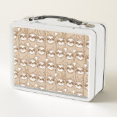 Trägheiten u. Kaffee-Muster Metall Brotdose (Rückseite)