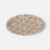 Trägheiten u. Kaffee-Muster Pappteller (Schrägansicht)