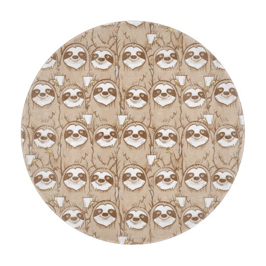 Trägheiten u. Kaffee-Muster Schneidebrett (Vorderseite)