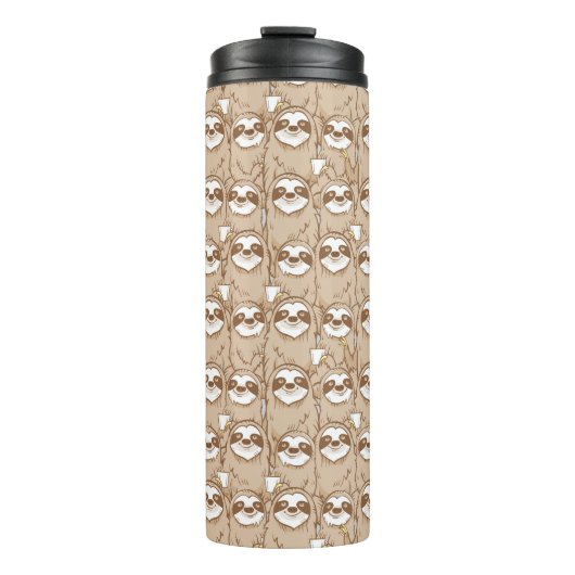 Trägheiten u. Kaffee-Muster Thermosbecher (Vorderseite)