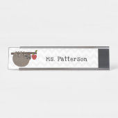 Trägheits-Apfelbaum-Lehrer-Nummernschild Schreibtischnamensplakette (Vorderseite )