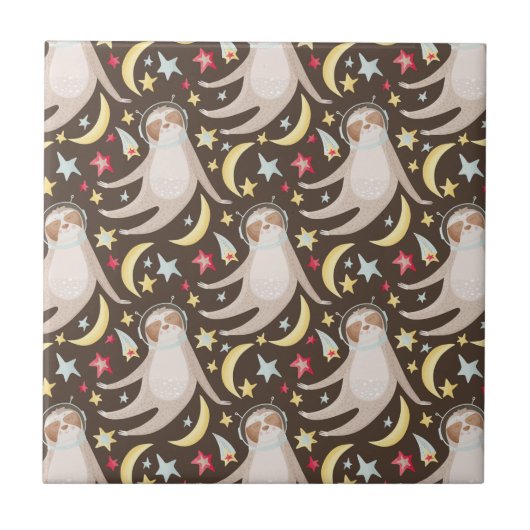 Trägheits-Astronauten-Muster Fliese (Vorderseite)