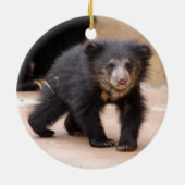 Trägheits-Bärenjungs-Weihnachtsverzierung Keramik Ornament (Hinten)