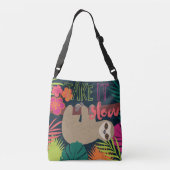 Trägheits-Leben - nehmen Sie es langsam Tragetaschen Mit Langen Trägern (Rückseite)