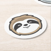 Trägheits-Maskottchen Runder Pappuntersetzer (Angewinkelt)