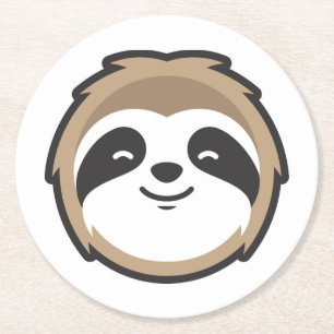 Trägheits-Maskottchen Runder Pappuntersetzer