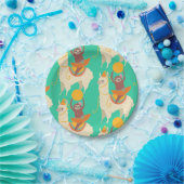 Trägheits-Reitlama-Geburtstag Pappteller (Party)