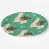 Trägheits-Reitlama-Geburtstag Pappteller (Schrägansicht)