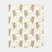 Trägheits-u. Bananen-Muster Fleecedecke (Vorderseite)