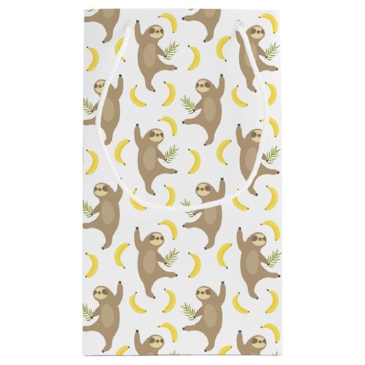 Trägheits-u. Bananen-Muster Kleine Geschenktüte (Rückseite)