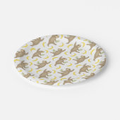 Trägheits-u. Bananen-Muster Pappteller (Schrägansicht)