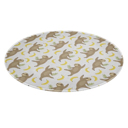 Trägheits-u. Bananen-Muster Schneidebrett (Ecke)