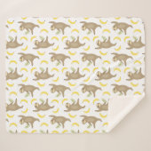 Trägheits-u. Bananen-Muster Sherpadecke (Vorderseite (Horizontal))