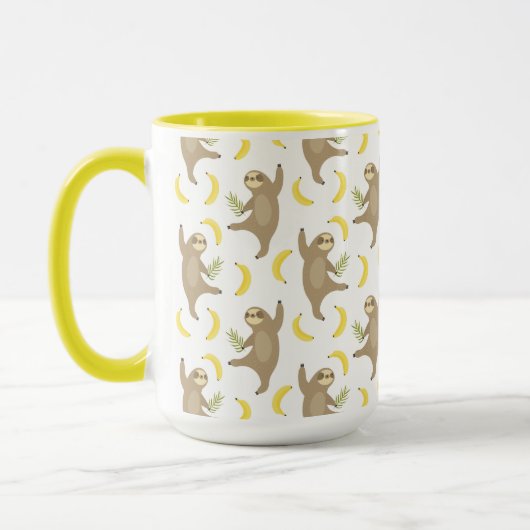 Trägheits-u. Bananen-Muster Tasse (Links)