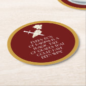 Tragische Geschichte Runder Pappuntersetzer (Angewinkelt)