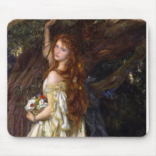 Tragisches Ophelia von Arthur Hughes Pre-Raphaelit Mousepad (Vorne)