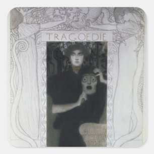 Tragödie, 1897 quadratischer aufkleber