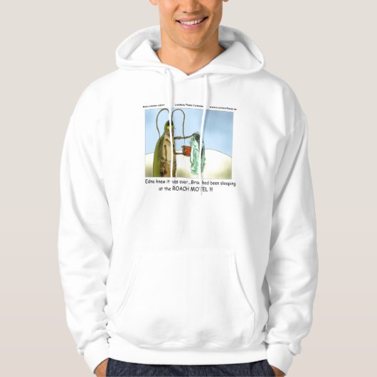 Tragödie im Roach Motel Funny Cartoon Hoodie von (Vorderseite)