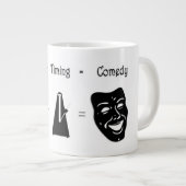 Tragödie + Timing Equal Comedy Theater Blank Insid Jumbo-Tasse (Vorderseite Rechts)