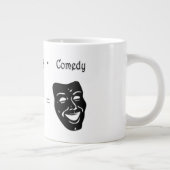 Tragödie + Timing Equal Comedy Theater Blank Insid Jumbo-Tasse (Rechts)