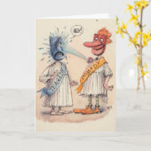 Tragödie- u. Komödien"erhalten Sie Brunnen bald" Karte (Gelbe Blume)