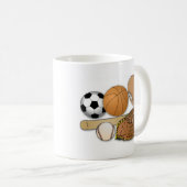 trägt Bälle zur Schau Kaffeetasse (VorderseiteRechts)