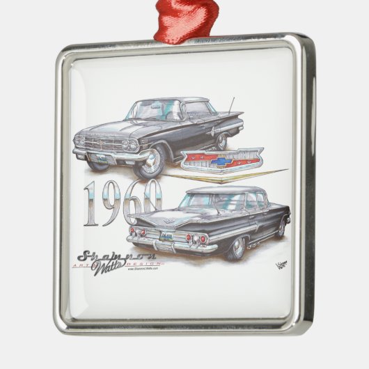 Trägt Chevy Impala 1960 Limousine zur Schau Ornament Aus Metall (Links)