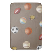 Trägt des Balls auf einer Badmatte zur Schau Badematte (Vorderseite Vertikal)