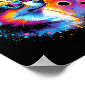 Trägt Total Solar Eclipse Corgi Hund Poster (Ecke)