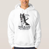 Trail Blazin's Border Collie Adventure Design Hoodie (Vorderseite)