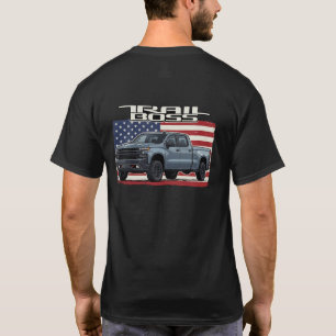 Trail Boss patriotisches graues Truck Amerikanisch T-Shirt