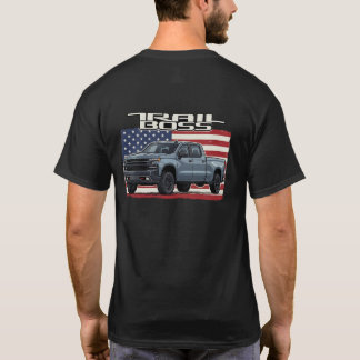 Trail Boss patriotisches graues Truck Amerikanisch T-Shirt
