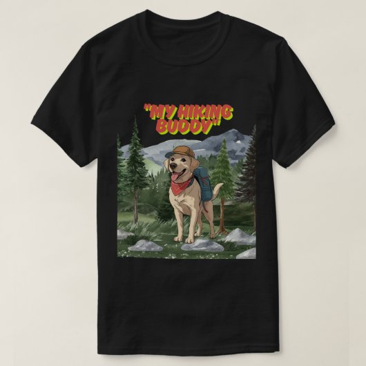 Trail Buddy – Abenteuer mit Labrador T-Shirt (Design vorne)