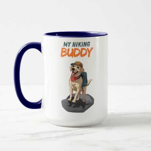 Trail Buddy – Labrador-Abenteuer beim Wandern Tasse (Links)