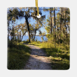 Trail By The River Keramikornament