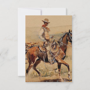 „Trail Drive“  2 Western Art von Edward Borein Dankeskarte