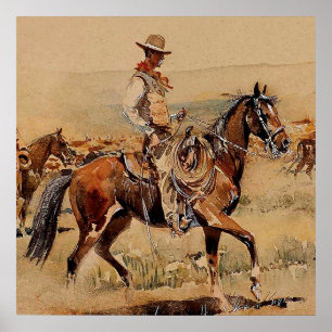 „Trail Drive“ 2 Western Art von Edward Borein Poster