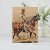 "Trail Drive" 2 Western Kunst, Dichtung und Musik Dankeskarte (Stehend Vorderseite)