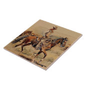 "Trail Drive" 2 Western Kunst, Dichtung und Musik Fliese (Seite)