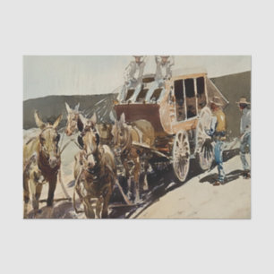 „Trail Drive“ Western Art von Edward Borein Seidenpapier