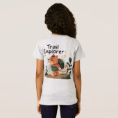 Trail Explorer Cat - Kids Adventure T-Shirt (Schwarz voll)