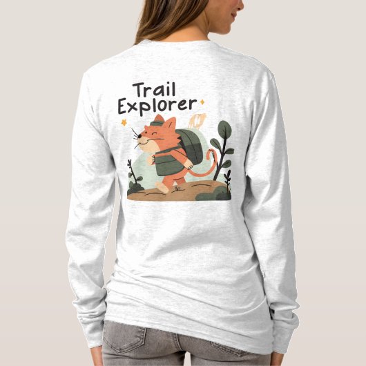 Trail Explorer Cat - Klassischer T - Shirt (Rückseite)
