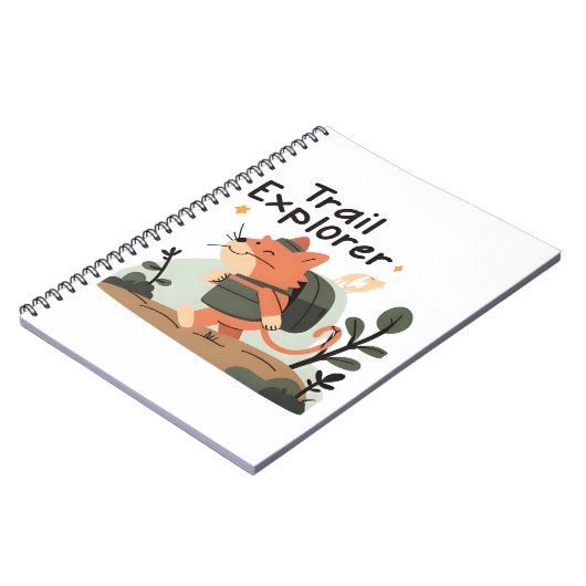 Trail Explorer Cat - Notebook Notizblock (Linke Seite)