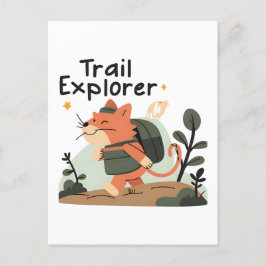 Trail Explorer Cat - Postkarte