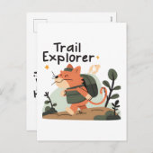 Trail Explorer Cat - Postkarte (Vorne/Hinten)