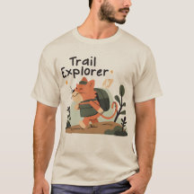 Trail Explorer - Niedliches Cat Wandern T-Shirt