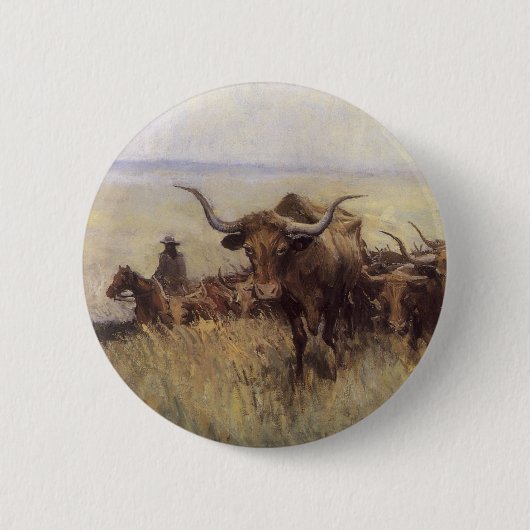 Trail Herd nach Wyoming von WHD Koerner Button (Vorderseite)