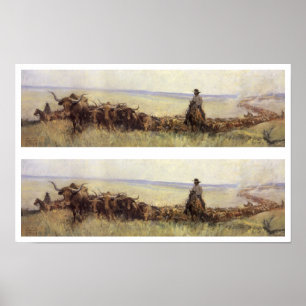 Trail Herd nach Wyoming von WHD Koerner Poster