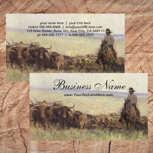 Trail Herd nach Wyoming von WHD Koerner Visitenkarte